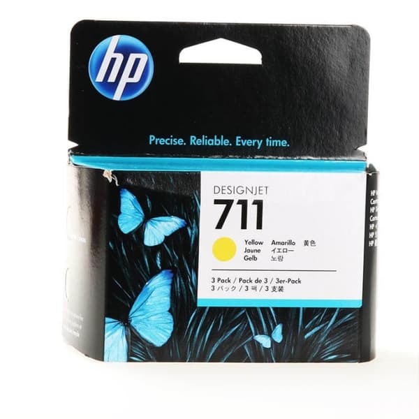 HP Blekk CZ136A 711 Gul 3-pack