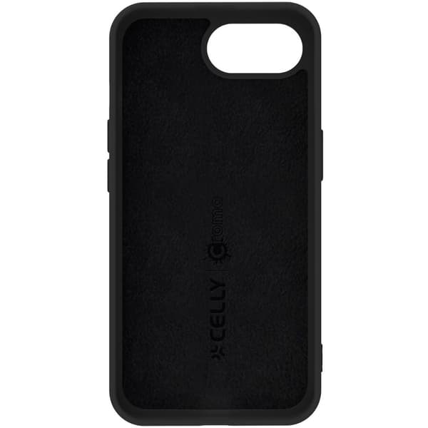 Celly Cromo Soft rubber case iPhone 17e / 16e Svart