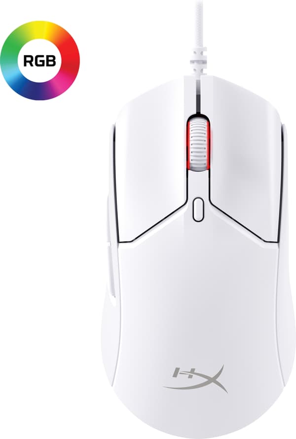 HyperX Pulsefire Haste 2 Gaming Mouse - spillmus, hvit