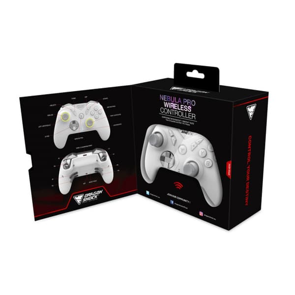 DragonShock Trådløs Controller Nebula Ultimate til NSW Hvid
