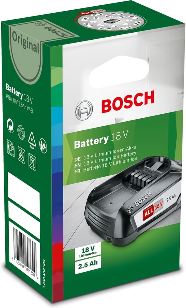 Bosch 18 V Li-on -akku, 2,5 Ah