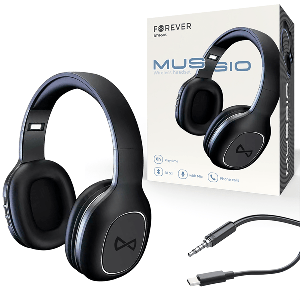 Forever BTH-505 Trådlöst headset, On-ear, Svart