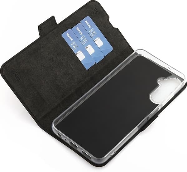 Wave BookCase beskyttelsesetui, Samsung Galaxy A05s, sort