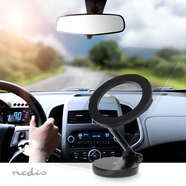 Nedis Smartphone bilmontering | Magnetisk | In-Car Window and Dashboard | Universal | Adjustable Angle / Full Motion
