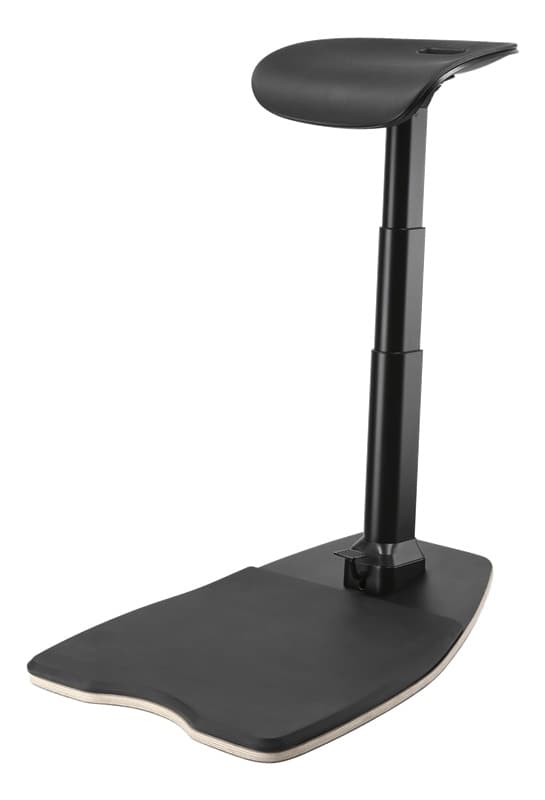 DELTACO OFFICE Ergonomisk ståstol med integreret måtte, sort