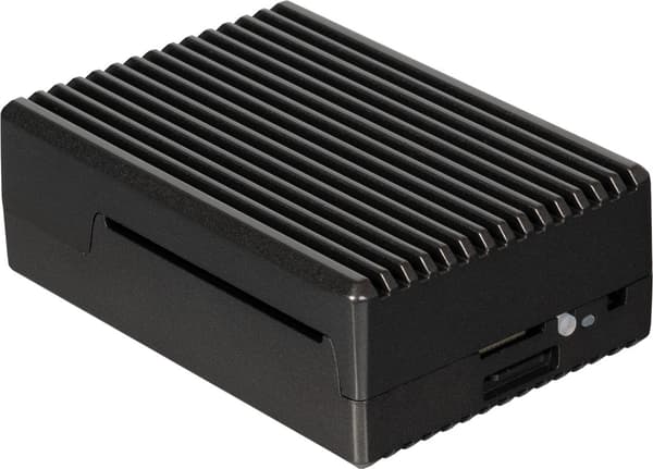 Raspberry Pi aluminiumfodral med kylfläns, Raspberry Pi 5 B, svart