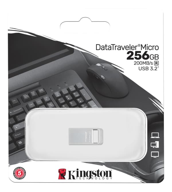 kingston DataTraveler micro USB Memory, 256GB, silver