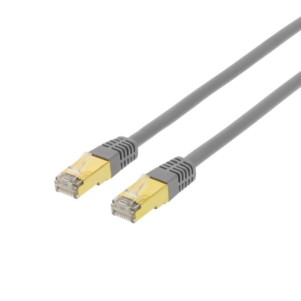 DELTACO S/FTP Cat7 patchkabel 1,5m LSZH (halogenfri), grå (STP-711)