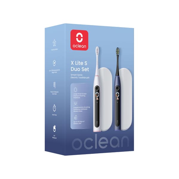 Oclean Elektrisk Tandbørste X Lite S Duo Sæt Mørkeblå/Grå
