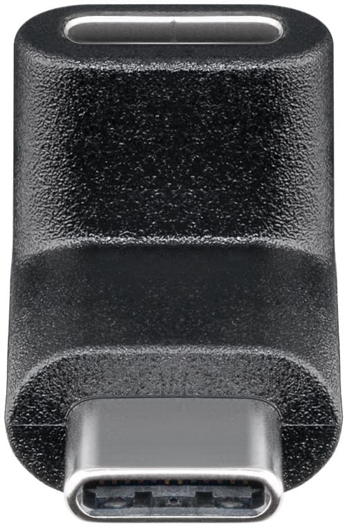 Goobay Adapter USB-C™ til USB-C™ 90°, svart USB-C™-kontakt > USB-C™-plugg