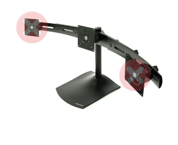 Ergotron horizontal stand for 3 monitors - Pre-owned, Grade A
