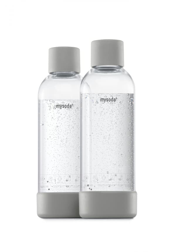 Mysoda PET-flaska 1L 2-pack, Grey