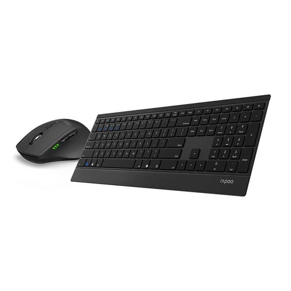 Rapoo Tastatur/Mus Sæt 9500M Multi-Mode Trådløst Sort