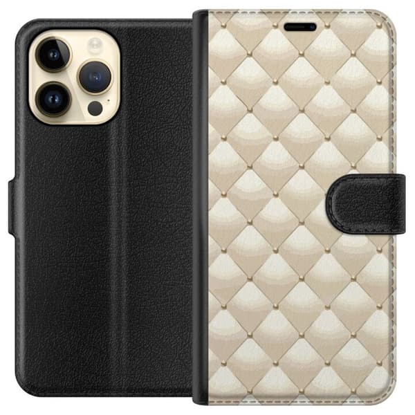 Lommeboketui til Apple iPhone 15 Pro Max med Gullglans motiv