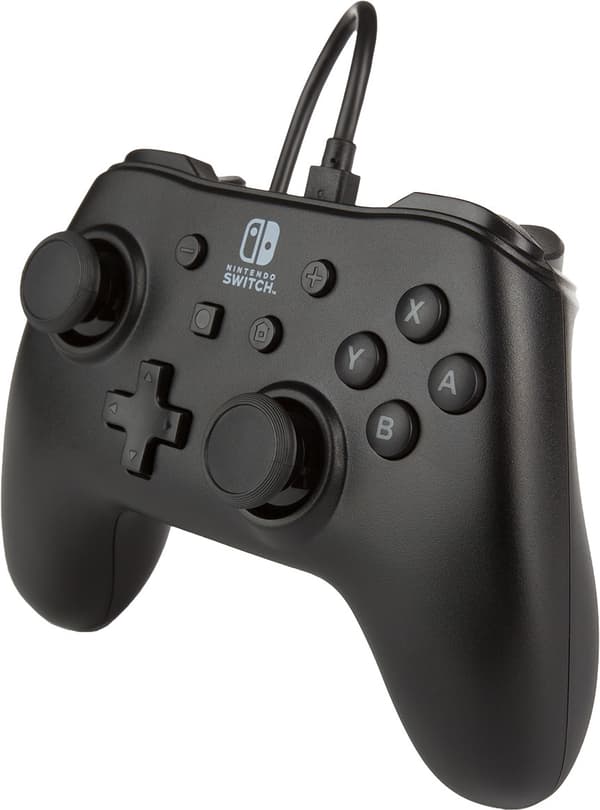 PowerA Wired Controller -peliohjain, musta, Switch