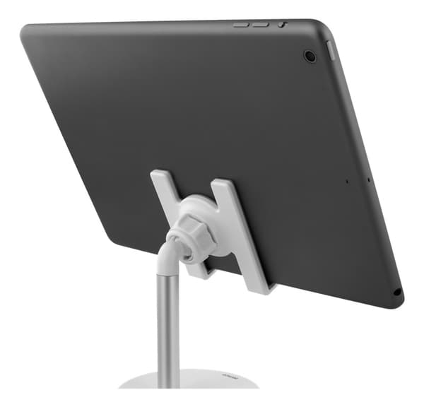 Desk phone and tablet holder white
