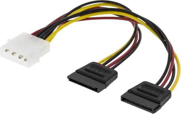 DELTACO Y-strömkabel för 2xSerial ATA hårddiskar (SATA-S3)