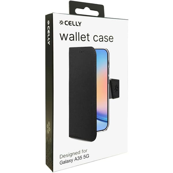 Celly Wally Wallet Case Galaxy A35 5G Svart