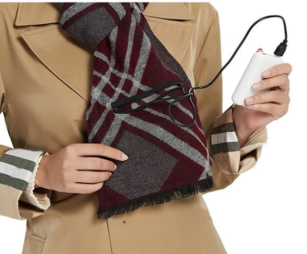 USB-driven värmehalsduk i supermjukt material