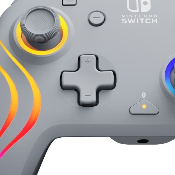 PDP Gaming Afterglow Wave Wired Controller -langallinen peliohjain, harmaa, Switch