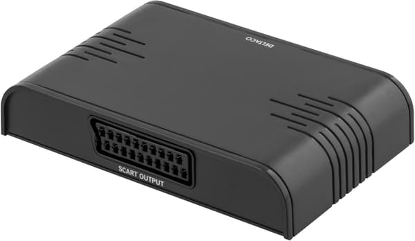 DELTACO Signalkonverter, HDMI til SCART, PAL, sort