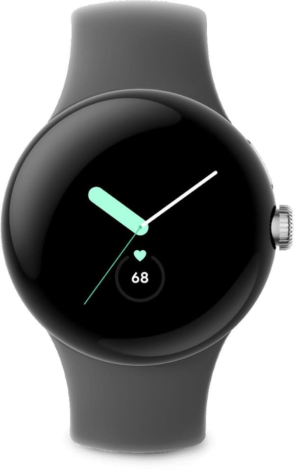 Google Pixel Watch WiFi smartklocka, polerat silver/kol