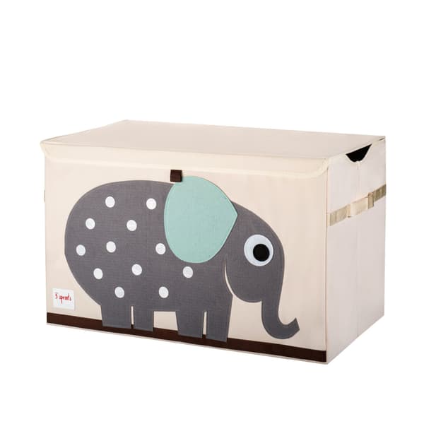3 Sprouts Leketøyskiste - grå elefant