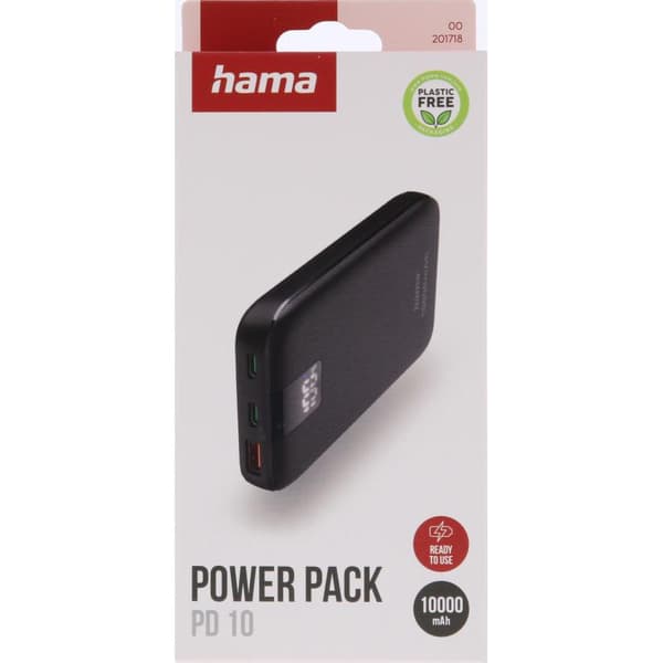Hama Powerbank Pd 10000mah 2xUSB-C+1xUSB-A Antrasitt