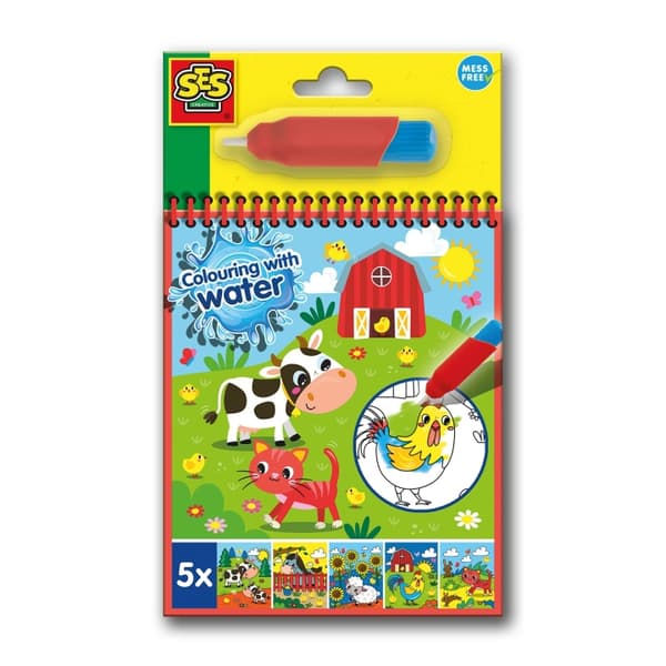 SES Creative Farvelægning med vand - Farvelægningsbog - (S00132)