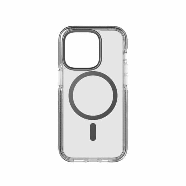 Tech21 Evo Crystal MagSafe iPhone 14 Pro-deksel - Clear / Graphite Black
