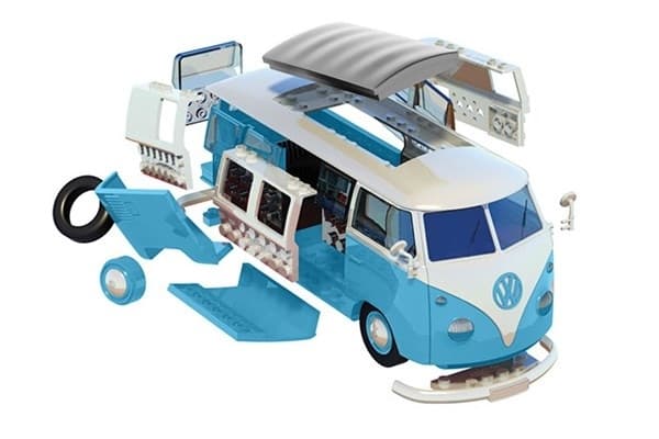 Airfix Hurtigbygd VW bobil - blå