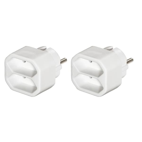 Hama Stik Adapter Dobbelt 2-pak Hvid