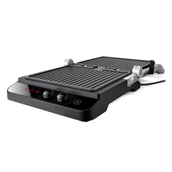 BLACK+DECKER Bordgrill, Ekstra Plade 2000W, Børstet Stål