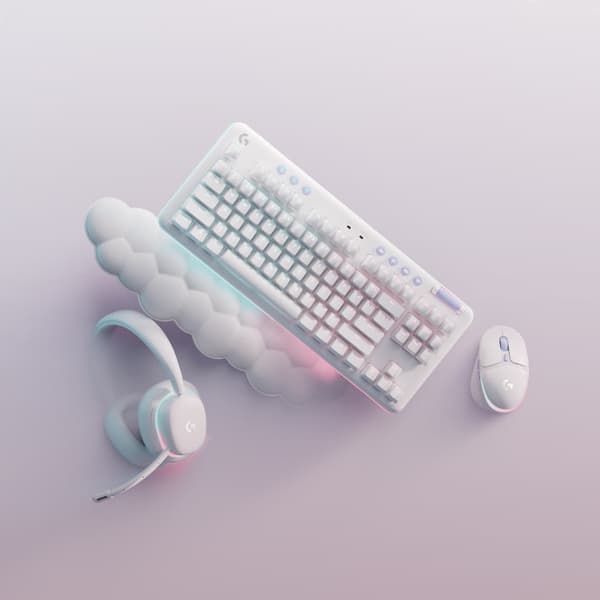 Logitech G735 trådløst spillhodesett, off white