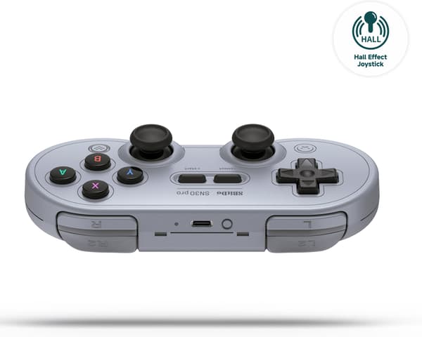 8Bitdo SN30 Pro - Hall Edition trådløs spillkontroller, grå, Switch / PC / Android