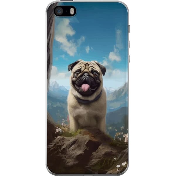 Mobildeksel til Apple iPhone SE (2016) med Glad Hund motiv