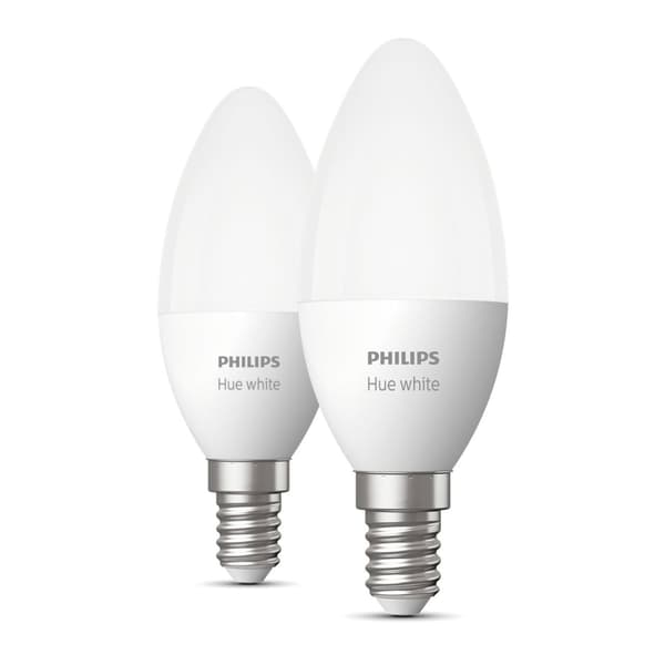 Philips Hue Hvit E14 Crown 2-pakning