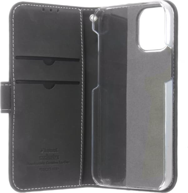 Insmat Exclusive Flip Case lompakkokotelo, iPhone 12 mini, musta