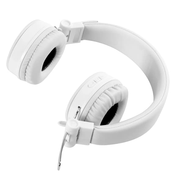 STREETZ Vikbart on-ear BT headset, 3.5 mm, vit