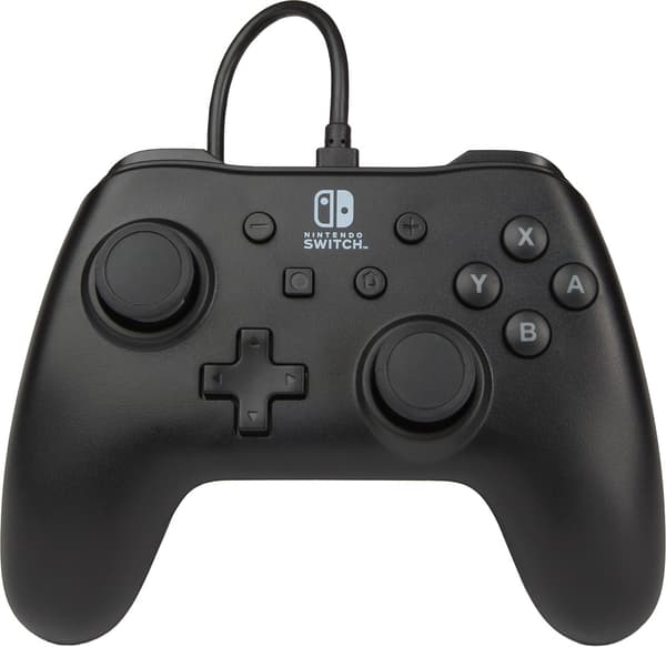 PowerA Wired Controller -peliohjain, musta, Switch