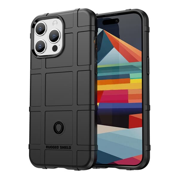 Iskunkestävä kotelo iPhone 15 Pro Maxille, musta
