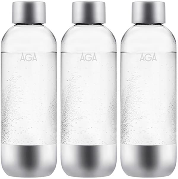 3-pack AGA AQVIA Steel 1L, PET-pullo