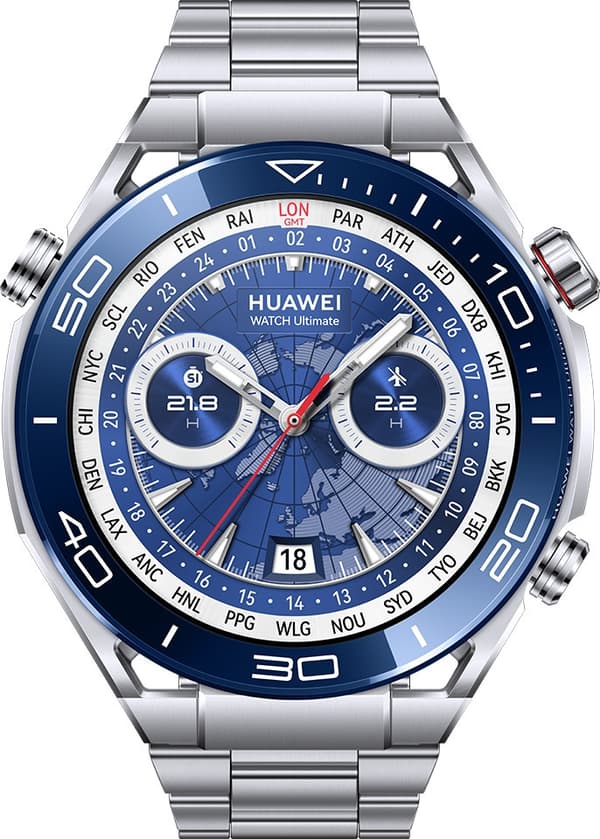 Huawei Watch Ultimate -älykello, 48,5 mm, hopea