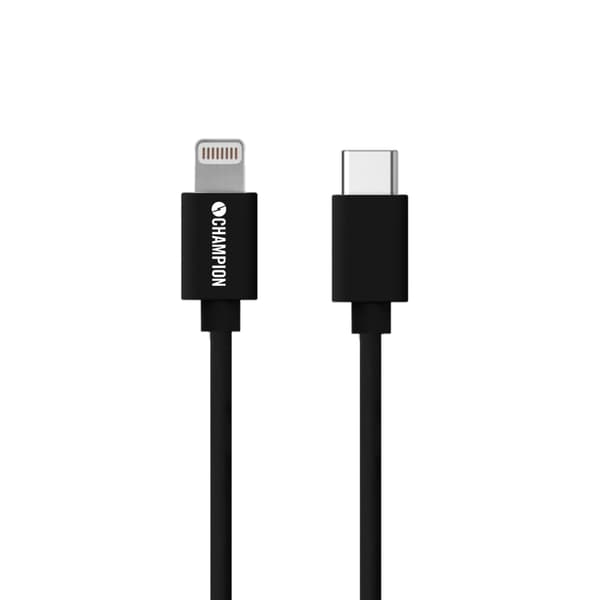 Champion USB-C til Lightning-kabel 1 m svart