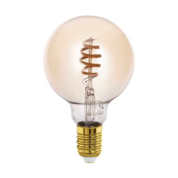 Eglo E27 G95 spiral, bärnstensfärgad - TW - Zigbee, Bluetooth