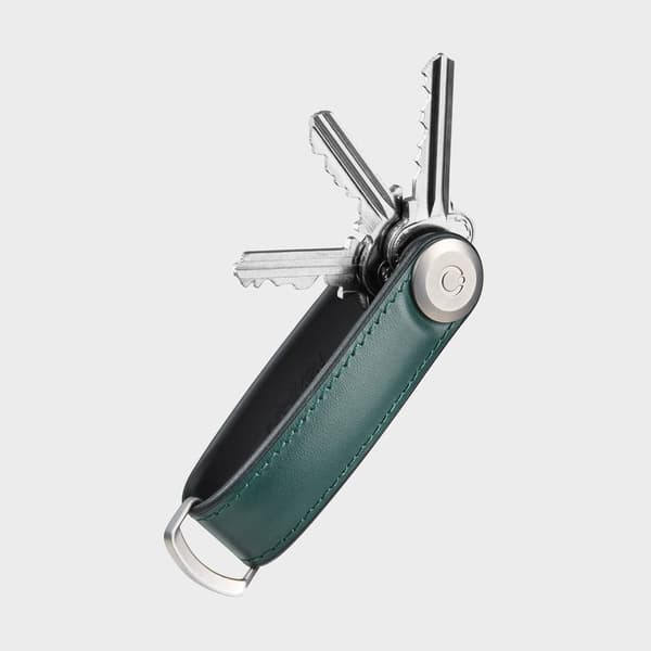 Orbitkey Hybridi nahkainen avaimenperä - männynvihreä