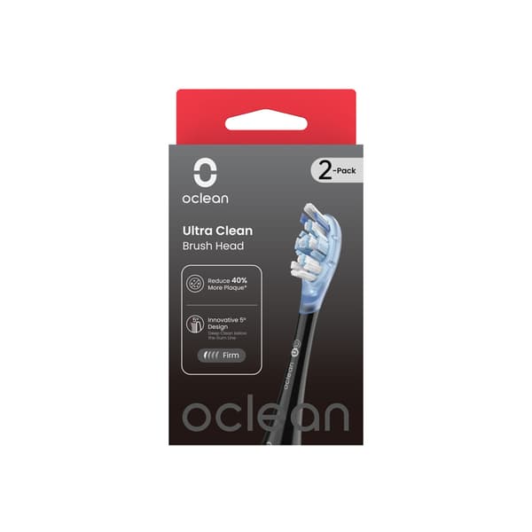 Oclean Børstehode Ultra Clean 2-Pakk Svart