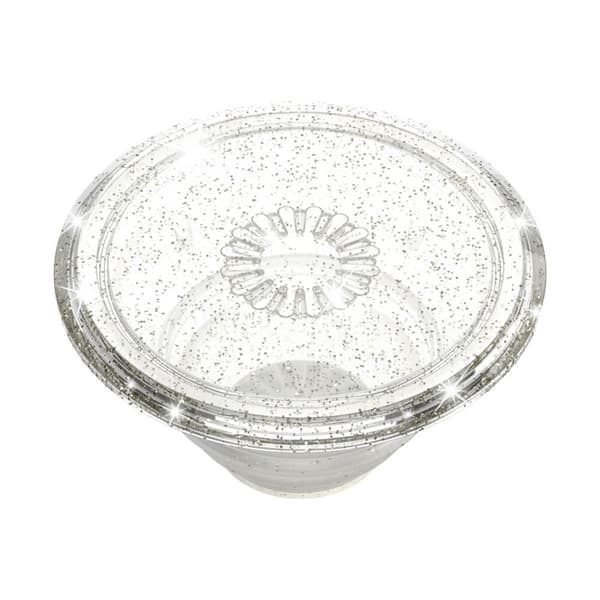 PopSockets PopGrip Clear Glitter Silver