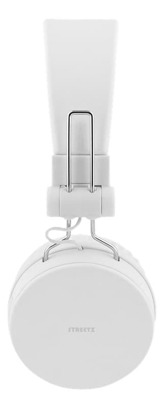 STREETZ Vikbart on-ear BT headset, 3.5 mm, vit