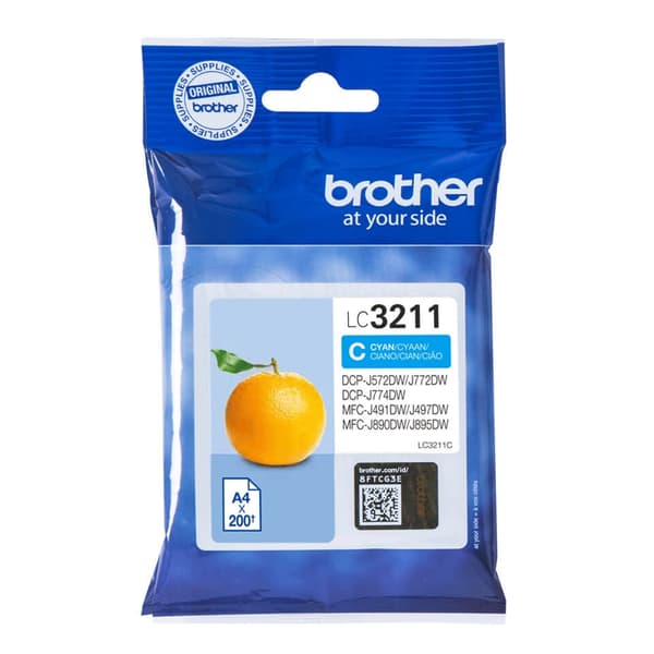Brother Bläck LC3211C LC-3211 Cyan